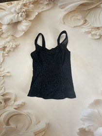 Triumph black florsl print not transparent corset  Lingerie size  it 1 eu38 uk 3