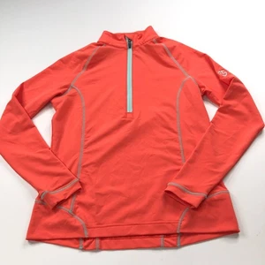 Peter Millar Small UPF 50+ Golf 1/4 Zip Long Sleeve Pullover Coral Orange - Picture 1 of 9