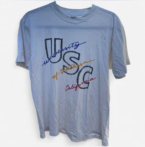 USC T-SHIRT Vintage 80s Collegiate Pacific Single Stitch Size Small Trojans - Picture 1 of 6