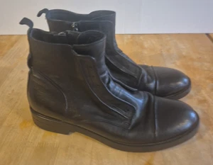 Pawelk's Stiefeletten Gebürstet Schwarz Leder Gr:9 Herren - Bild 1 von 14