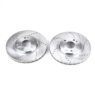 Power Stop EBR625XPR Evolution Performance Drilled and Slotted Brake Rotor Set - Image 1 of 4