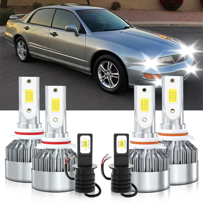 For Mitsubishi Diamante 1995-2003 Front LED Headlight +Fog Light Bulbs Combo Kit - Image 1 of 4