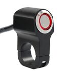 Motorcycle Handle Bar Headlight Push Button W/ Red LED Light Waterproof