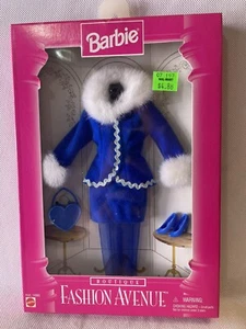 Barbie Boutique Fashion Avenue NIB blue silver skirt jacket Mattel 1996 14980 - Picture 1 of 5