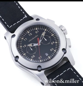 WILSON & MILLER MASS HERREN UHR - SCHWARZ SILBER - Bild 1 von 4