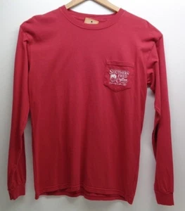 SOUTHERN FRIED COTTON Size XXL 2XL Chili Red Long Sleeve T-Shirt New Mens Shirt - Picture 1 of 12