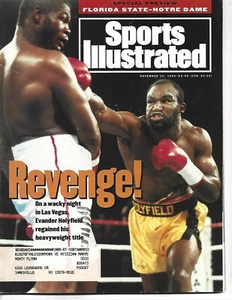 NOVEMBRE 1993 SPORT ILLUSTRATO BOXE HOLYFIELD BOWE FLORIDA STATO NOTRE DAME - Foto 1 di 1