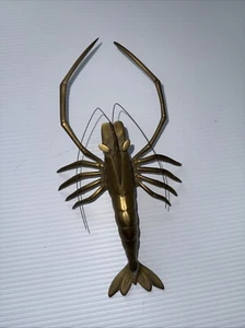 Hummer Garnelen Ozean Meer Messing Metall Figur Statue Skulptur 12 Zoll - Bild 1 von 5
