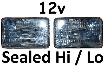 1 pr JTX 12V Sealed Beam Hi/Lo High/Low Headlights Head Lights 6x4, 4x6, 160x100 - Image 1 of 4