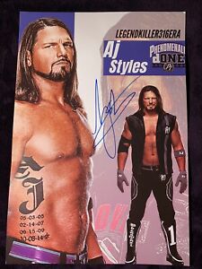 Autographed 16.5”x11.5” Poster Signed By AJ Styles
