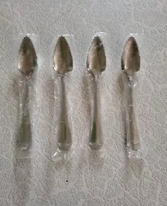 Vintage Enjoy Grapefruit Serrated Stainless Steel Grapefruit Spoon Set of 4 - Picture 1 of 4