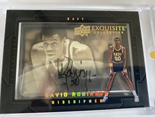 2011-12 UPPER DECK EXQUISITE DAVID ROBINSON ON CARD AUTO. AWESOME CARD, MINT!