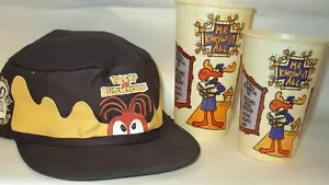 Rocky & Bullwinkle, Bullwinkle Hat and Paper Pepsi Cups for Taco Bell Promotion - Picture 1 of 9