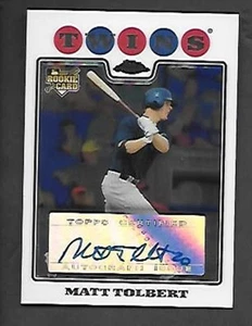 MATT TOLBERT 2008 TOPPS CHROME ROOKIE AUTOGRAPH #235 FREE COMBINED S/H - Picture 1 of 1