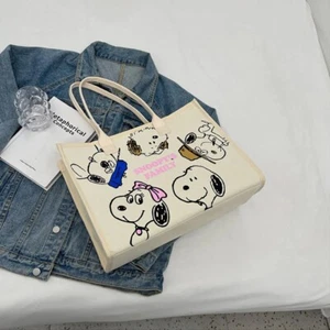 Bolso de Hombro de Lona Peanuts Snoopy Damas Dibujos Animados Mamá Shopper Bolso de Mano NUEVO - Imagen 1 de 16