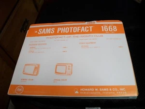 SAMS PHOTOFACT FOLDER SET NO. 1668 - Picture 1 of 2