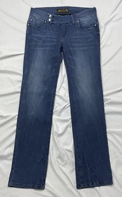 Jeans VO Virgin Only Juniors talla 11 encendedores rectos de mezcla de algodón de 8" de tiro Foto 1 de 4