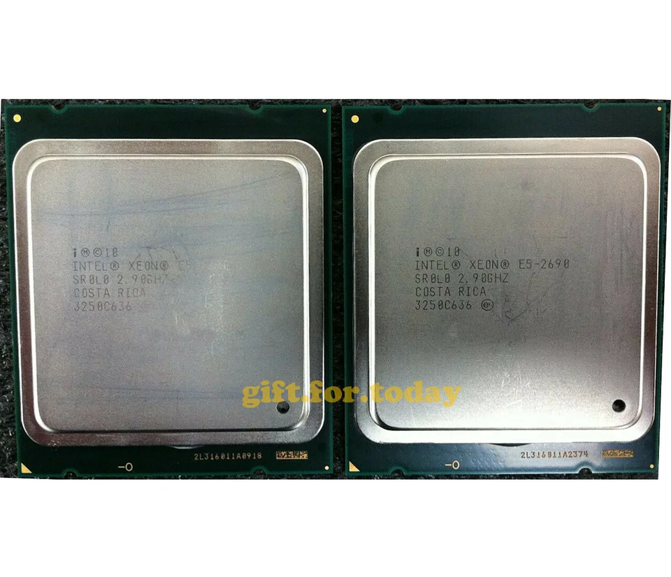 Matched Pair Intel Xeon E5-2690 2.90GHz 8 Core SR0L0 LGA2011 CPU Processors - Image 1 of 1