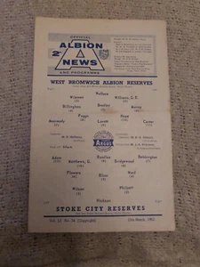 61/2 West Brom Albion vs Stoke City (Central League - Reserves) - Picture 1 of 3