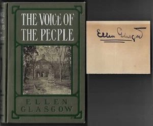 ELLEN GLASGOW Voice of the People First Edition w/Autograph Signed Card 1900 - Foto 1 di 4