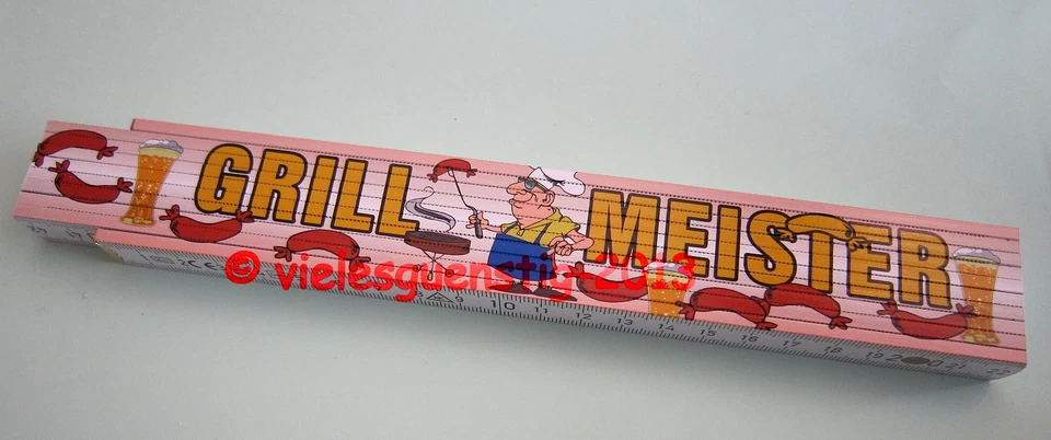 VIELESUENSTIG BY ROBBY WANKA Zollstock Meterstab Grillmeister grillen Fleisch Männer Geschenk
