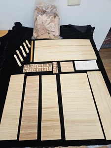 Tejas para casa de muñecas madera de cedro 1000+ piezas más pisos, molduras, barandillas - Imagen 1 de 4