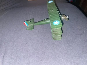 Triplano de metal Green Sopwith 6" Primera Guerra Mundial avión hogar niño decoración juguete de colección - Imagen 1 de 5