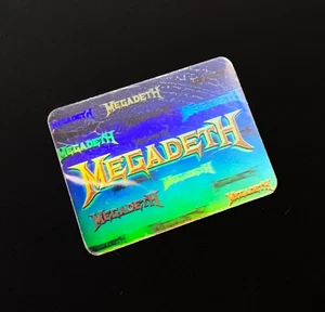 MEGADETH thrash METAL MUSIC mini VINTAGE hologram holographic holo sticker decal - Picture 1 of 3