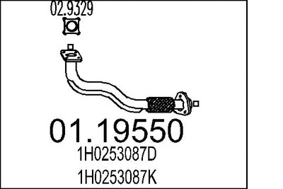 MTS 01.19550 Exhaust Pipe for VW - Bild 1 von 3