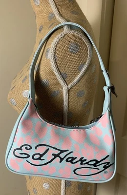Ed Hardy X Siberia Hills-Y2K Mcbling  Skull-Limited Shoulder Bag Dust Bag NWT - Image 1 of 4