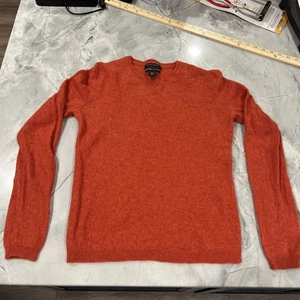 Tahari 100% Kaschmir Rundhals Pullover Gr. M Pure Luxe Orange Quiet Luxury *LESEN* - Bild 1 von 10