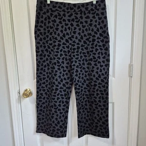 New Ann Taylor Size 12 Ankle Pants Gray Black High Rise Straight Leg - Picture 1 of 7