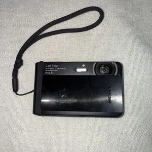 Sony Cyber-shot DSC-TX30 18.2MP Digital Camera - BLACK- TESTED- crack On Screen - Picture 1 of 13