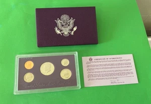 U.S. Mint 1990 Proof Set Original Regierungsverpackung mit Echtheitszertifikat - Bild 1 von 9