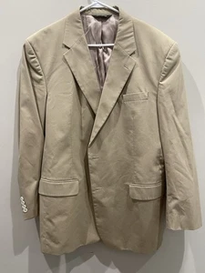 Joseph A Bank Sport Coat Blazer Mens 50 Jacket Solid Executive Crème - Picture 1 of 10