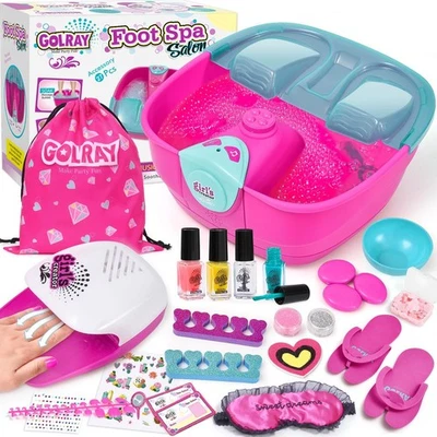 Golray Kit de Spa y Uñas para Pies para Niños, Regalo para Niña para 5 6 7 8-12 Años Juguetes Manicura... Foto 1 de 4