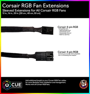 Corsair RGB Fan Extension Cable - 20" inch - Picture 1 of 5
