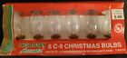 6 HOLIDAY ACCENTS C-9 CLEAR CHRISTMAS BULBS Free Shipping 