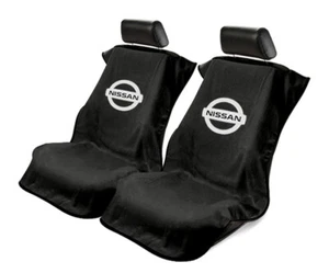 Seat Armour Universal Black Towel Front Seat Covers for Nissan -Pair - Picture 1 of 1