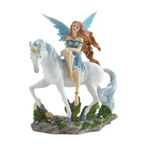 Blue Fairy and Unicorn Figurine Dragon Crest Magical 10018602 - Picture 1 of 10
