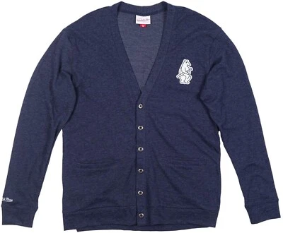 Chicago Cubs Mitchel & Ness French Terry Button Front Cardigan - Image 1 of 4