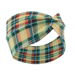 Headbands for Women Plaid Hairband Girls Hand Band Sports Yoga Headscarves Tw... - Picture 1 of 7