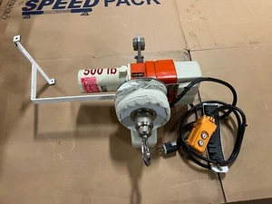 Harrington 500lb Rolling Electric Hoist with Chain Baffle 115V - Picture 1 of 6