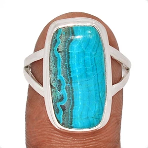 Natural Rare Peru Opaline 925 Sterling Silver Ring Jewelry s.8.5 CR58027 - Picture 1 of 1