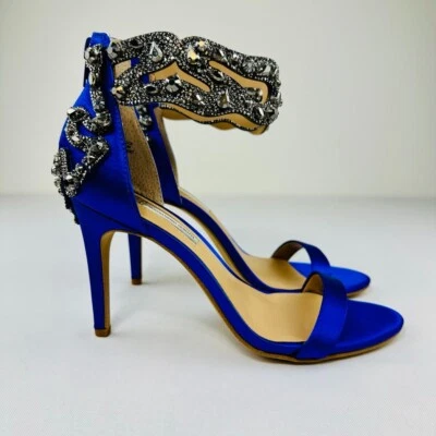 Zapatos de salón INC International Concepts Raizel de tela punta abierta para mujer talla 6,5 cobalto Foto 1 de 4