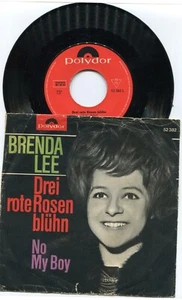 Single Brenda Lee: Drei rote Rosen blüht (Polydor 52 382) D 1965 - Bild 1 von 1