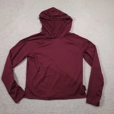 Reebok Lightweight Hoodie Long Sleeve Women's Medium Red Athleisure Drawstring - Image 1 of 4