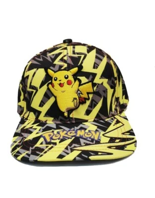 Pokemon Hat Cap Snapback Mens Boys Kids Gaming Pikachu Super Cartoon Anime AUS - image 1 of 4