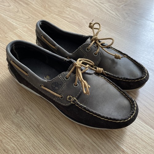 Scarpe da barca Timberland in pelle scamosciata marrone taglia UK 5 5 EUR 38 5
