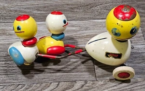 Vintage BRIO Sweden Wooden Duck PullToys No String As Is - Picture 1 of 8